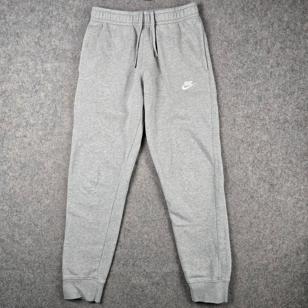 Nike Joggers Mens Small Gray Sweatpants Fleece Cuffed Sportswear Athleisure Gym